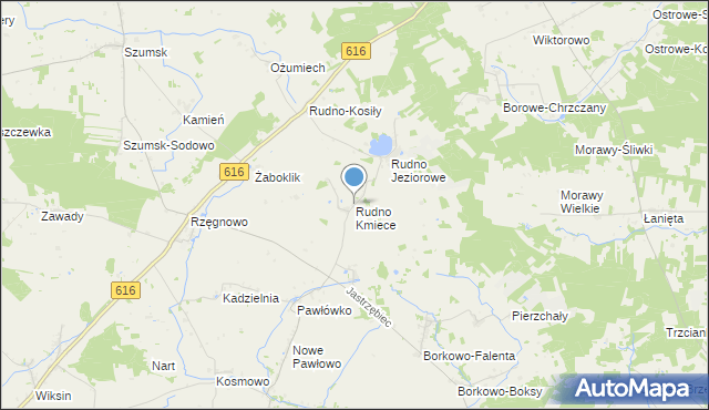 mapa Rudno Kmiece, Rudno Kmiece na mapie Targeo